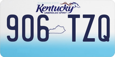 KY license plate 906TZQ