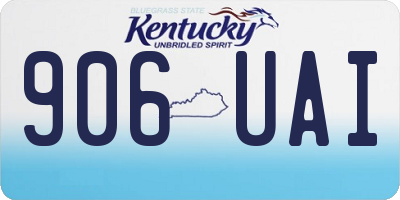 KY license plate 906UAI