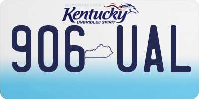 KY license plate 906UAL