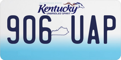 KY license plate 906UAP