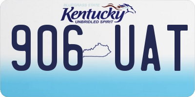KY license plate 906UAT