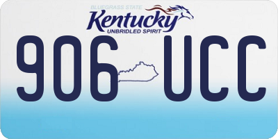 KY license plate 906UCC