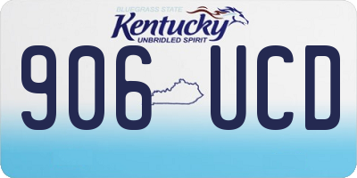 KY license plate 906UCD