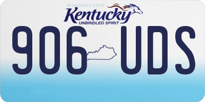 KY license plate 906UDS