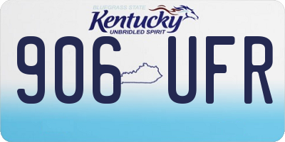KY license plate 906UFR