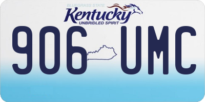 KY license plate 906UMC