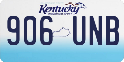 KY license plate 906UNB