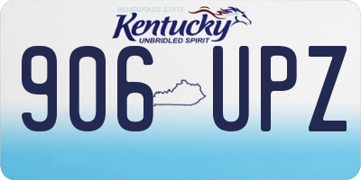 KY license plate 906UPZ
