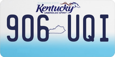 KY license plate 906UQI