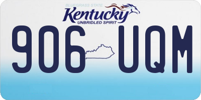 KY license plate 906UQM