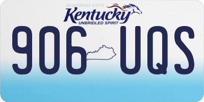 KY license plate 906UQS