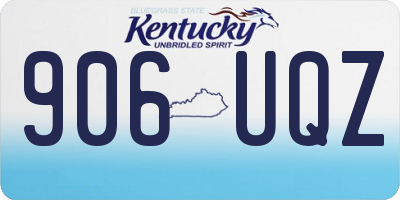 KY license plate 906UQZ