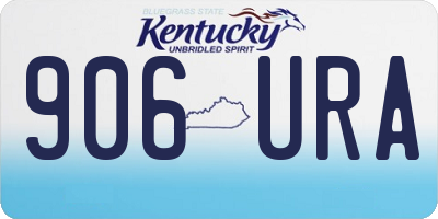 KY license plate 906URA