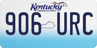 KY license plate 906URC