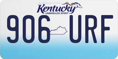KY license plate 906URF