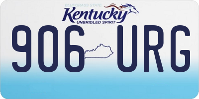 KY license plate 906URG