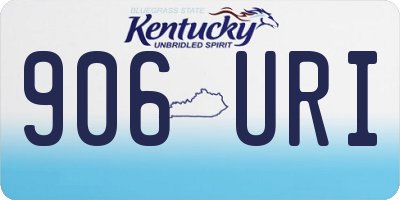 KY license plate 906URI