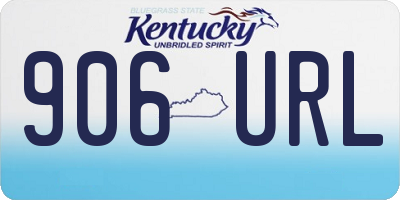 KY license plate 906URL