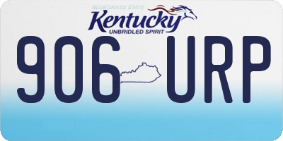 KY license plate 906URP