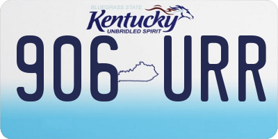 KY license plate 906URR