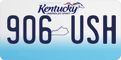 KY license plate 906USH