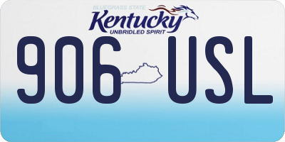 KY license plate 906USL
