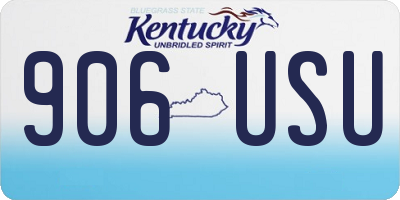 KY license plate 906USU