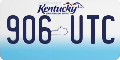 KY license plate 906UTC