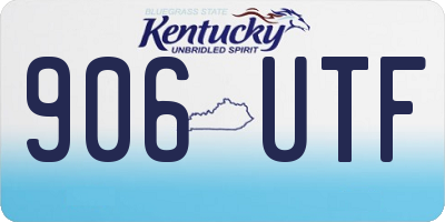 KY license plate 906UTF