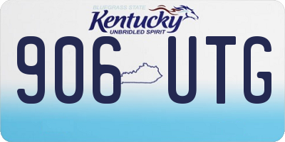 KY license plate 906UTG