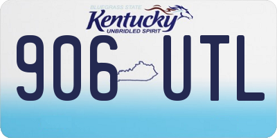 KY license plate 906UTL