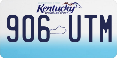 KY license plate 906UTM