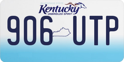 KY license plate 906UTP