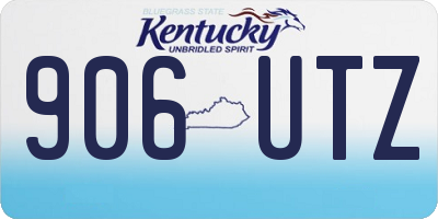 KY license plate 906UTZ