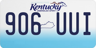 KY license plate 906UUI