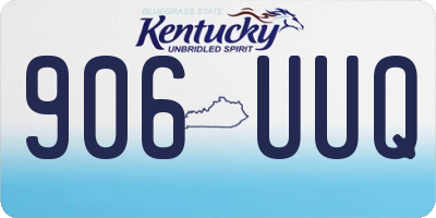 KY license plate 906UUQ