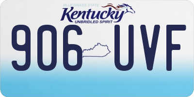 KY license plate 906UVF