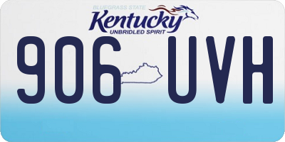 KY license plate 906UVH
