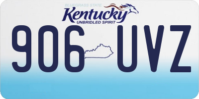 KY license plate 906UVZ
