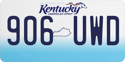 KY license plate 906UWD
