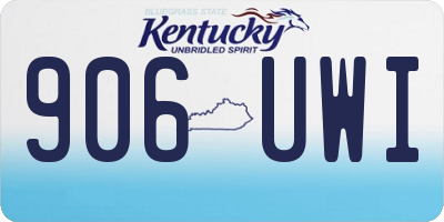 KY license plate 906UWI