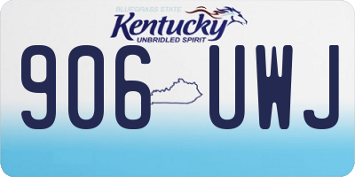 KY license plate 906UWJ