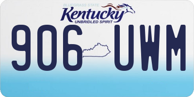 KY license plate 906UWM