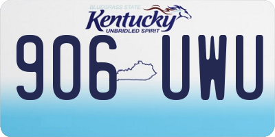 KY license plate 906UWU