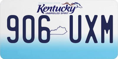 KY license plate 906UXM