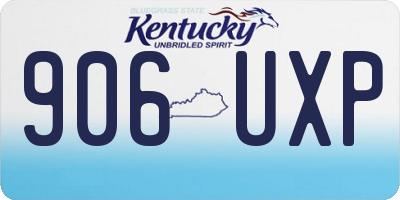 KY license plate 906UXP