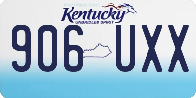 KY license plate 906UXX