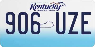 KY license plate 906UZE