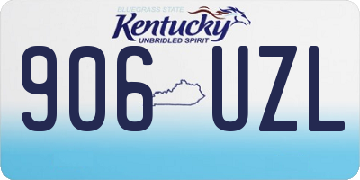 KY license plate 906UZL