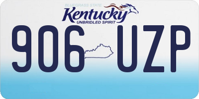 KY license plate 906UZP